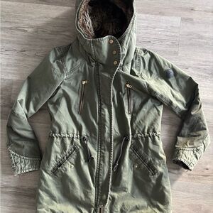 Only Olive Utility Jacket with Hood